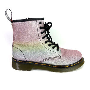 Doc Dr. Martens 1460 Silver Glitter J Boot AirWair Womens Size 5